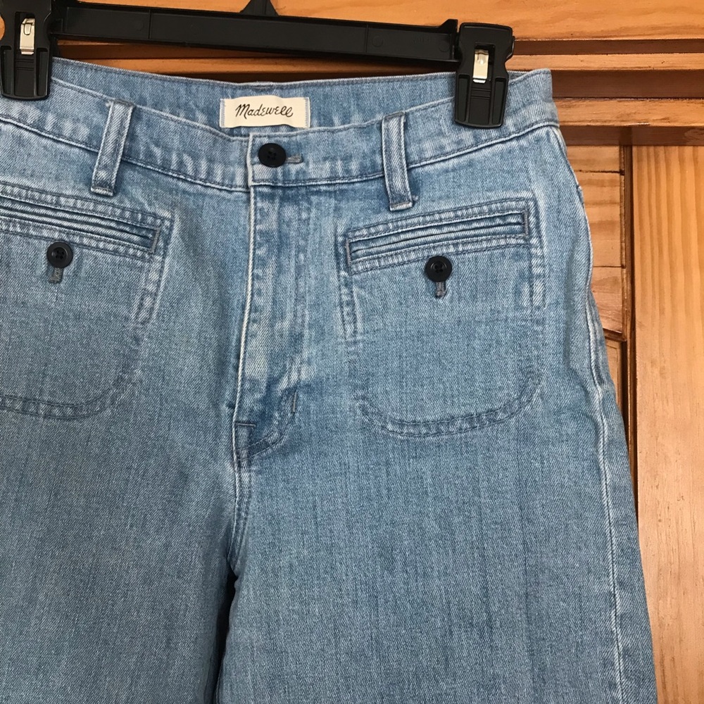 Madewell Wide Leg Cropped Sailor Jeans